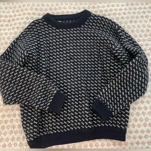 LL Bean navy wool sweater